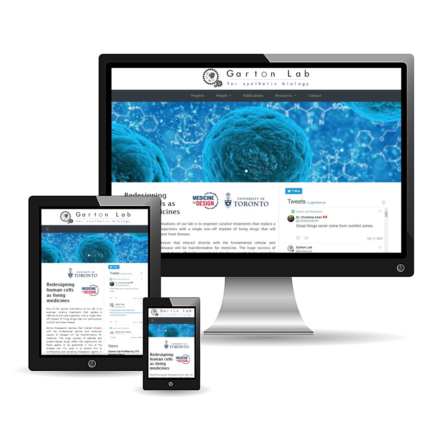 Garton Lab website display