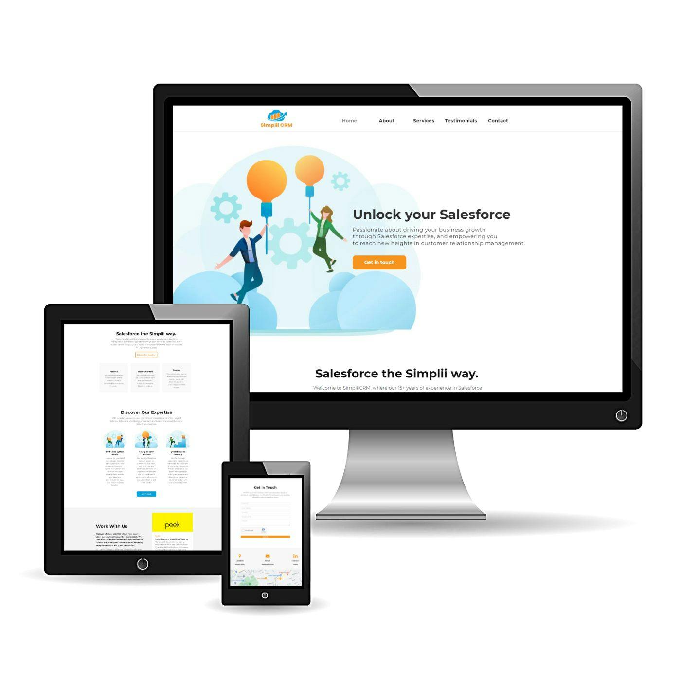 Simplii CRM website display